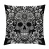  Fall Black Halloween Skull Pillow Covers Floral Ghost Decorative Throw Pillows Vintage Pillow Cases Home Outdoor Sofa Cushion Cover for Halloween