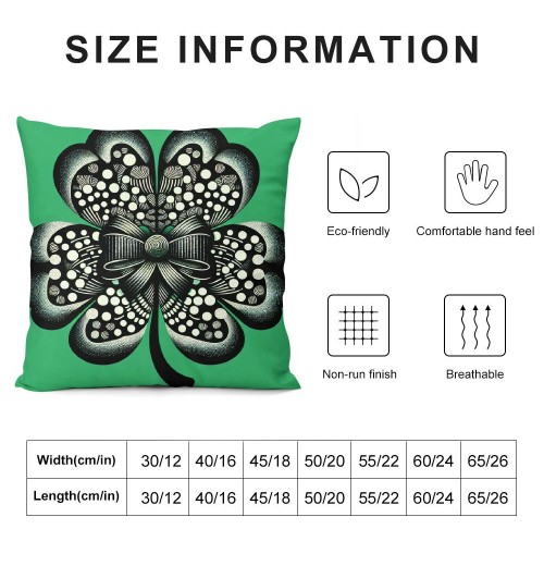 St Patricks Day Pillow Cover Black White Buffalo Plaid Checkered Green Bowknot Decoration Throw Pillow Covers Holiday Home Decor Cushion Case