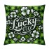  St. Patrick’s Day Throw Pillow Covers Cushion Cover White Pillow Cases Green Black Buffalo Plaid Decorative Pillowcase for Home Decor