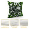  St. Patrick’s Day Throw Pillow Covers Cushion Cover White Pillow Cases Green Black Buffalo Plaid Decorative Pillowcase for Home Decor