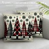  Decorations Pillow Covers Red Black Plaid Throw Pillow Cover Winter Farmhouse Decorative White Pillows Cushion Case for Home Sofa Couch