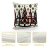  Decorations Pillow Covers Red Black Plaid Throw Pillow Cover Winter Farmhouse Decorative White Pillows Cushion Case for Home Sofa Couch