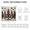  Decorations Pillow Covers Red Black Plaid Throw Pillow Cover Winter Farmhouse Decorative White Pillows Cushion Case for Home Sofa Couch