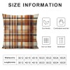  Orange Buffalo Plaid Pillow Covers Fall Decor Farmhouse Decoration Throw Pillow Cases Thanksgiving Day Cushion Cover for Outdoor Sofa Couch