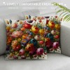 Floral Farmhouse Pillow Covers Vintage Daisy Flowers Decorative Spring Pillow Covers Outdoor Flower Modern Cushion Cover for Sofa