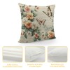  Vintage Rustic Flowers Throw Pillow Covers Floral&nbsp;Butterfly with Birds Farmhouse Pillow Cover Retro&nbsp; Pillow Cases Pillowcase Cushion Cover