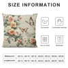  Vintage Rustic Flowers Throw Pillow Covers Floral&nbsp;Butterfly with Birds Farmhouse Pillow Cover Retro&nbsp; Pillow Cases Pillowcase Cushion Cover