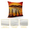  Throw Pillow Covers Oil Painting African Art Ethnic Tribe Lady Livingroom Decorative Pillow Cases Home Decor Square Pillowcases (, OP-African)