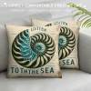 Ulloord Vintage Ocean Beach Starfish Coral Throw Pillow Covers Sea Marine Animals Coastal Nautical Pillowcase Home Sofa Chair Decor Cushion Case Cover