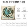 Ulloord Vintage Ocean Beach Starfish Coral Throw Pillow Covers Sea Marine Animals Coastal Nautical Pillowcase Home Sofa Chair Decor Cushion Case Cover