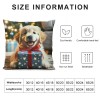  Merry Christmas Series Christmas Dogs Cat Gift Decorative Throw Pillow Covers Cushion Case Home Sofa Decor Toss Pillowcase (Xmas Gifts)