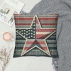 Throw Pillow Covers Patriotic American Flag July 4th Farmhouse Pillow Cover Independence Day Sign Cushion Cover Home Decor for Sofa Bed Car(Star)