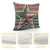 Throw Pillow Covers Patriotic American Flag July 4th Farmhouse Pillow Cover Independence Day Sign Cushion Cover Home Decor for Sofa Bed Car(Star)