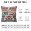 Throw Pillow Covers Patriotic American Flag July 4th Farmhouse Pillow Cover Independence Day Sign Cushion Cover Home Decor for Sofa Bed Car(Star)