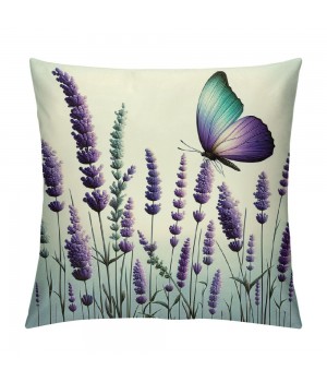 Home Sweet Home Decor Throw Pillow Covers Bless This Home Purple Spring Summer Rustic Farmhouse Butterfly Basket Flowers Pillowcase Home Sofa Cushion Cover