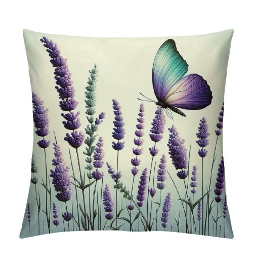  Home Sweet Home Decor Throw Pillow Covers Bless This Home Purple Spring Summer Rustic Farmhouse Butterfly Basket Flowers Pillowcase Home Sofa Cushion Cover