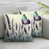  Home Sweet Home Decor Throw Pillow Covers Bless This Home Purple Spring Summer Rustic Farmhouse Butterfly Basket Flowers Pillowcase Home Sofa Cushion Cover