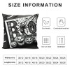 Black Happy Halloween Pillow Cover Pumpkin Pillow Case Linen Throw Cushion Cover Cushion Cases Halloween Sofa Bed Decoration