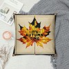 Sunflower Pumpkin Decorative Pillow Covers Square Farmhouse Cushion Cover Welcome Fall Quote Pillowcase