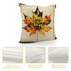 Sunflower Pumpkin Decorative Pillow Covers Square Farmhouse Cushion Cover Welcome Fall Quote Pillowcase