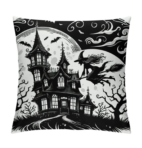  Halloween Pillow Covers Happy Halloween with &nbsp;Castle Pumpkin Pillow Case Ghost with Cushion Cover Decorative Home