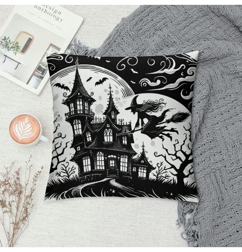  Halloween Pillow Covers Happy Halloween with &nbsp;Castle Pumpkin Pillow Case Ghost with Cushion Cover Decorative Home