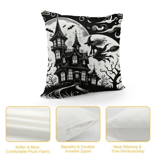  Halloween Pillow Covers Happy Halloween with &nbsp;Castle Pumpkin Pillow Case Ghost with Cushion Cover Decorative Home