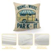 Ulloord Smilayrd Yellow Car Pillow Covers Vintage Wood Home is Where You&nbsp;Park It Words Throw Pillow Case Cushions Covers Outdoor Decor Pillow Covers for Sofa Couch Bed