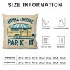 Ulloord Smilayrd Yellow Car Pillow Covers Vintage Wood Home is Where You&nbsp;Park It Words Throw Pillow Case Cushions Covers Outdoor Decor Pillow Covers for Sofa Couch Bed