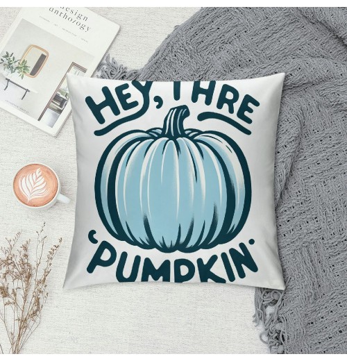 Ulloord  Blue Pumpkin Pillow Cover Autumn Harvest Decorative Throw Pillow Cases Super Soft Fall&nbsp;Season Cushion Cover Decoration Thanksgiving Sofa Couch Pillows Cover (Pumpkin-C)