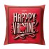  Pillow Covers Valentine's Day Saying Farmhouse Pillow Case Cushion Cover for Sofa Couch, Red