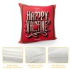  Pillow Covers Valentine's Day Saying Farmhouse Pillow Case Cushion Cover for Sofa Couch, Red