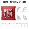  Pillow Covers Valentine's Day Saying Farmhouse Pillow Case Cushion Cover for Sofa Couch, Red