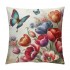  Floral Throw Pillow Covers Vintage s Flowers with Butterfly Farmhouse Pillow Cover Rustic Home Decor Outdoor Pillow Case Cushion Cover