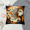 &nbsp;Witch Hat Pumpkin Throw Pillow Cover Happy Halloween Decorative&nbsp;Horrible Night Pillow Case Ghost Pattern Cushion Cover