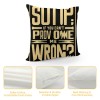 Ulloord  Lettering Inspirational Pillow Case Square Cushion Cover White Background Decorative Home Pillow Coverfor Couch Decor