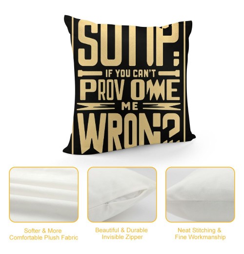 Ulloord  Lettering Inspirational Pillow Case Square Cushion Cover White Background Decorative Home Pillow Coverfor Couch Decor