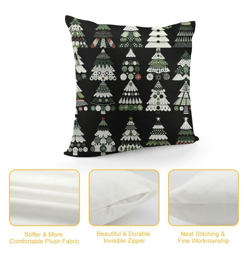 Ulloord  Christmas Pillow Covers Christmas Tree Decoration Pillows Farmhouse Pillow Covers Trees Pillow Case Indoor Holiday Cushion Cover for Sofa Couch