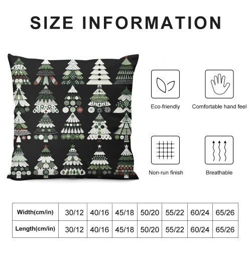 Ulloord  Christmas Pillow Covers Christmas Tree Decoration Pillows Farmhouse Pillow Covers Trees Pillow Case Indoor Holiday Cushion Cover for Sofa Couch