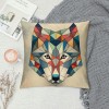 Ulloord  Wolf Head Throw Pillow Covers&nbsp;Geometric Mosaic Wolf Couch Pillow Covers Pillowcase Cushion Cover Decor Home Bed Office