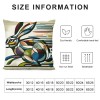  Bunny Head Throw Pillow Covers Geometric Triangle Couch Pillow Covers Pillow Case Cushion Cover Decor Home Bed Office