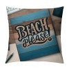 Ulloord  Quote Throw Pillow Covers Watercolor Wood Decorative Pillowcase Cushion Cover for Holiday Travel Indoor Outdoor