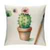 Ulloord  Tropical Plants Style Throw Pillow Covers Succulents Cactus Decorative Pillow Covers Summer Pillowcase Cushion Cover for Home Garden Sofa