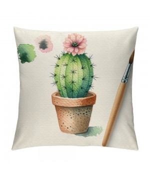 Ulloord  Tropical Plants Style Throw Pillow Covers Succulents Cactus Decorative Pillow Covers Summer Pillowcase Cushion Cover for Home Garden Sofa