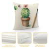 Ulloord  Tropical Plants Style Throw Pillow Covers Succulents Cactus Decorative Pillow Covers Summer Pillowcase Cushion Cover for Home Garden Sofa