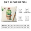 Ulloord  Tropical Plants Style Throw Pillow Covers Succulents Cactus Decorative Pillow Covers Summer Pillowcase Cushion Cover for Home Garden Sofa