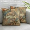 Ulloord  Vintage Style Quote Words Pillow Covers Autumn Fall Flowers Pattern Home Decorative Throw Pillow Case Cushion Cover 