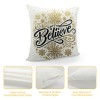 Ulloord  Merry Christmas Xmas Pillow Cover Decorative Believe Quote Pillow Cases White Snowflake Background Cushion Cover Super Soft Decorative Couch Sofa Pillowcase