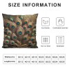 Ulloord &nbsp;Peacock Feathers Decorative Throw Pillow Covers Pillows Case Square Oil Painting Cushion Cover Pillowcases with Zipper Home Decor&nbsp;Couch Patio Super Soft 