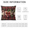  Christmas Throw Pillow Covers Decorative Outdoor Farmhouse Merry Christmas Xmas Square Pillow Case Super Soft Small Buffalo Plaid Cushion Cover Couch